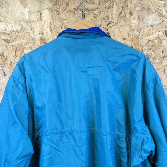 Patagonia Shell Synchilla Jacket Turquoise Blue Fleece Lined Zip Pockets Large - Picture 5 of 6